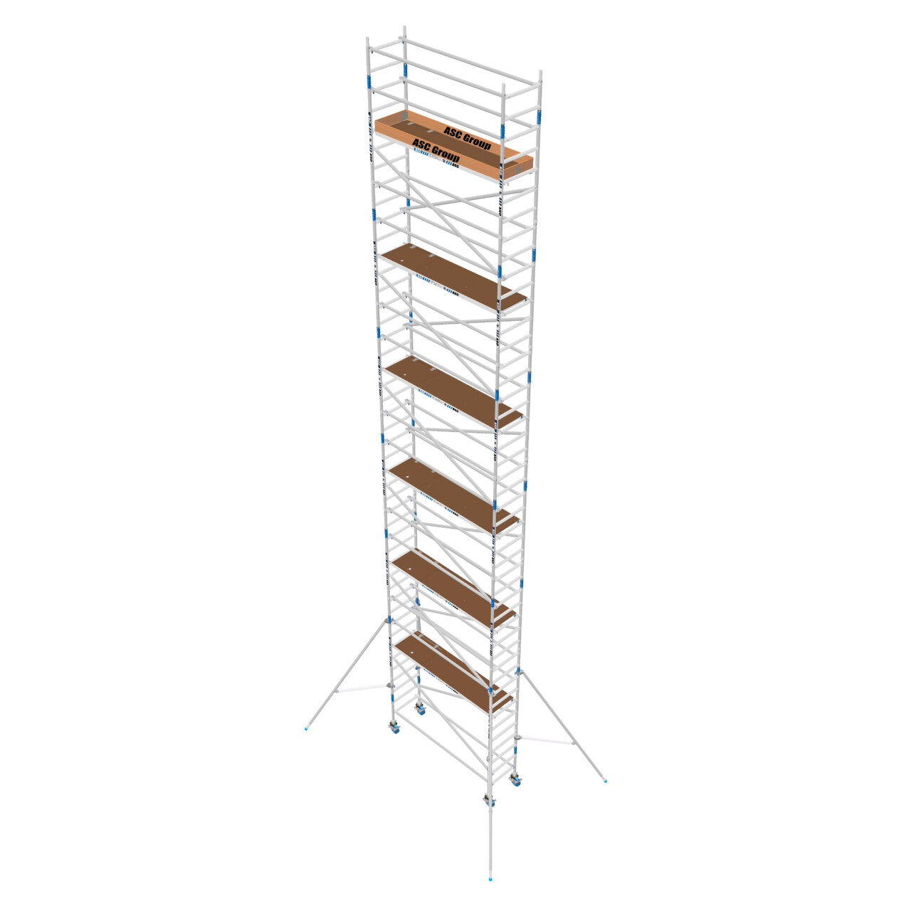 ASC 75er-Rahmen, 315 cm, mit Streben, Fiber-Deck, Profi-Rollgerüst