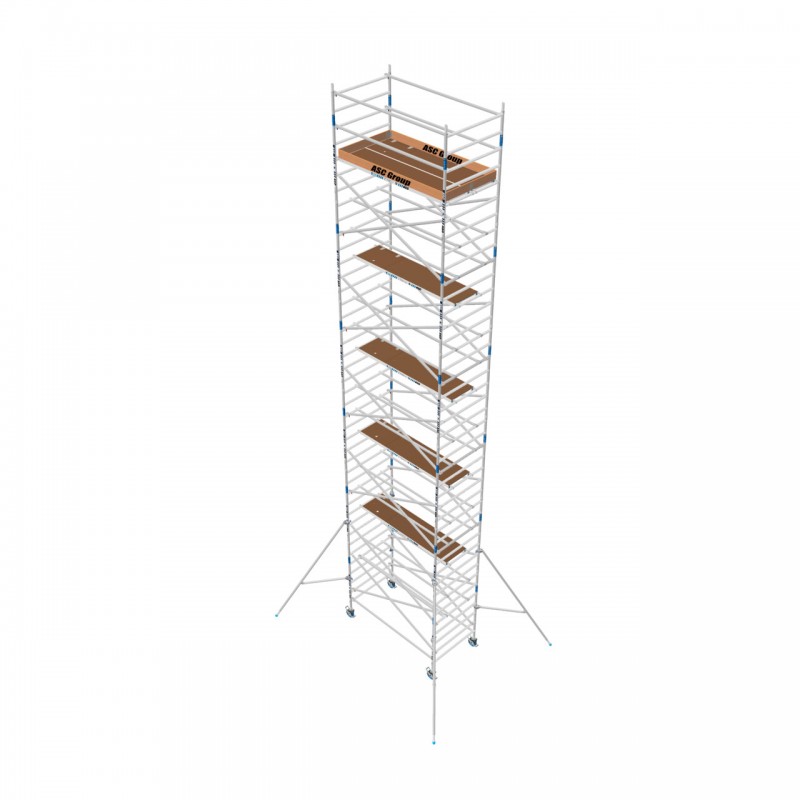 ASC 135er-Rahmen, 260 cm, mit Streben, Fiber-Deck Plattform, Profi-Rollgerüst