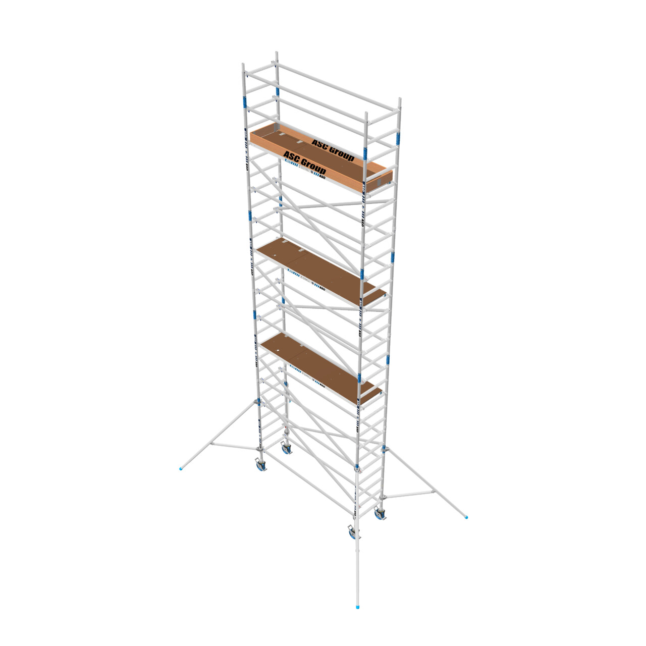 ASC 75er-Rahmen, 200 cm Plattform, mit Streben, Holz, Profi-Rollgerüst